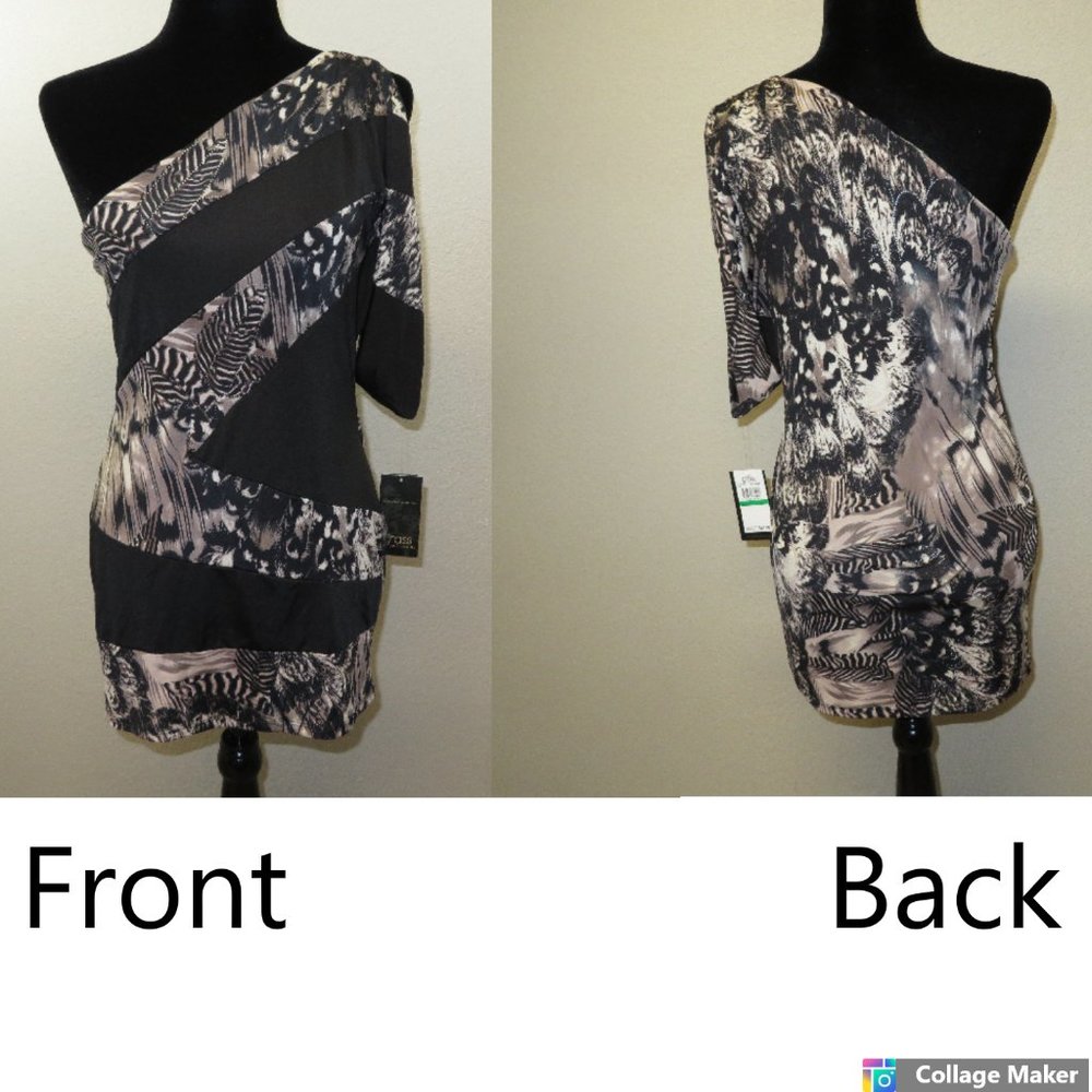 Grass Jean Collection Brown Split Sleeve Top Large